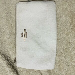 Coach Ivory Textured Wristlet